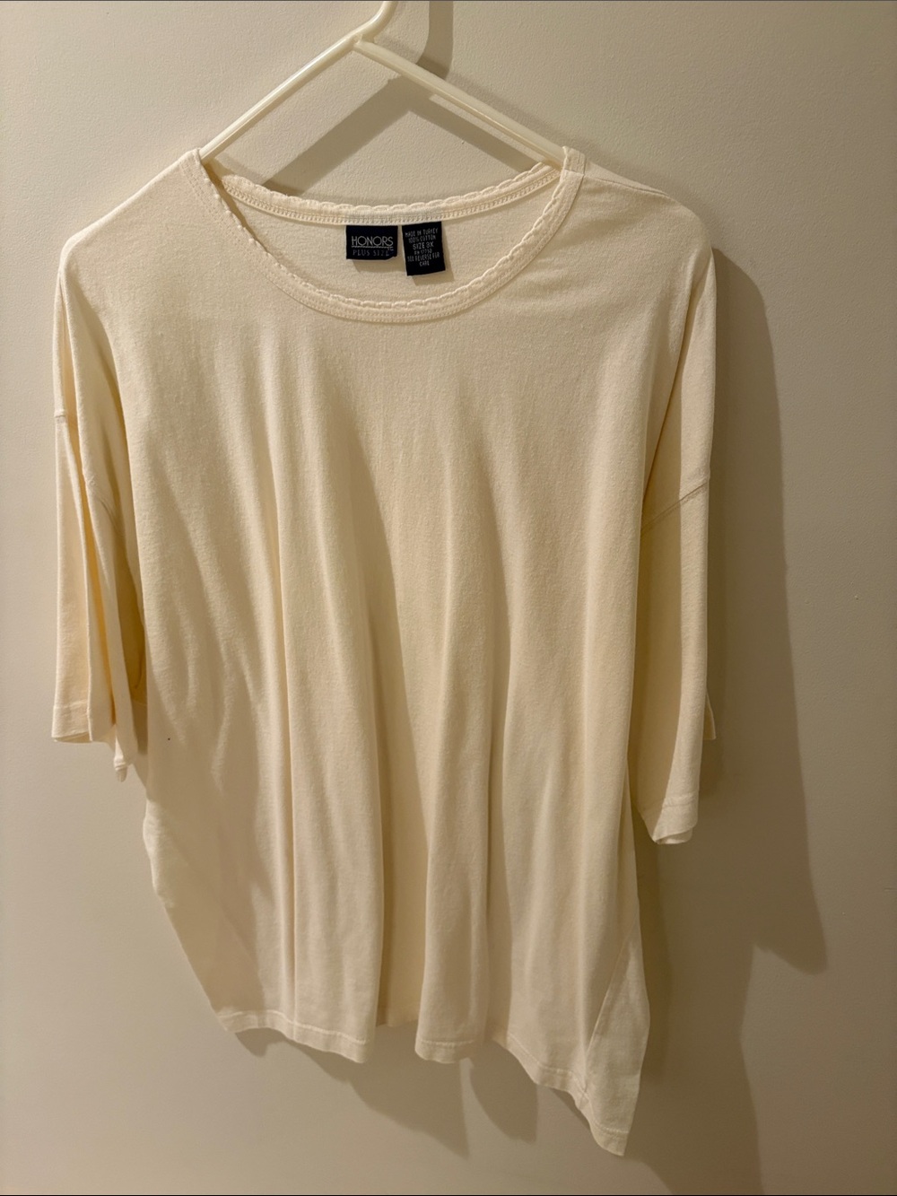 Honors+Women Cream Short-Sleeve Relaxed Tee